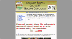 Desktop Screenshot of magnoliaspringsgolf.com